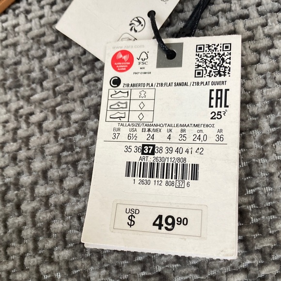 Zara Women's Metallic Silver or Gold Sandals size 37 - Picture 8 of 10